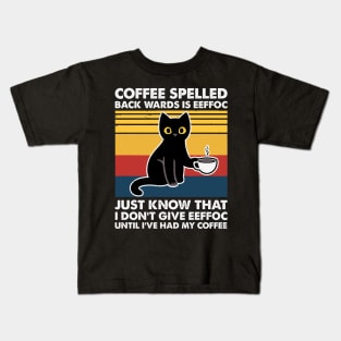 Coffee Spelled Backwards Is Eeffoc Kids T-Shirt